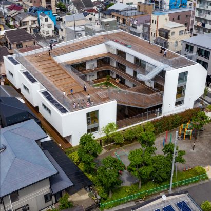 Higashitateishi Nursery school by Aisaka Architects' Atelier