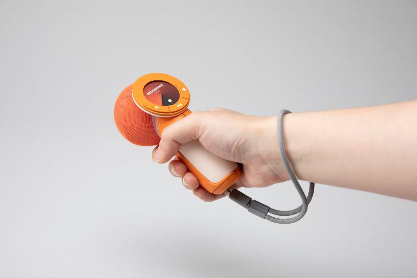 Handheld orange sound recording toy
