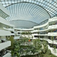 Safdie Architects vaults glass atrium over indoor garden at São Paulo medical centre