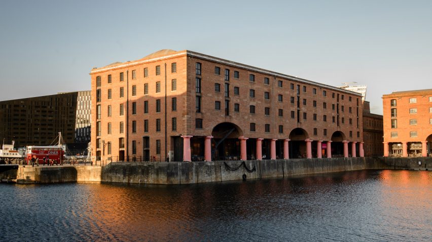 Exterior image of the museum along the Royal Albert Dock