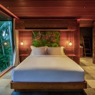 Interior of accommodation at Birdhouses resort in Bali by Alexis Dornier