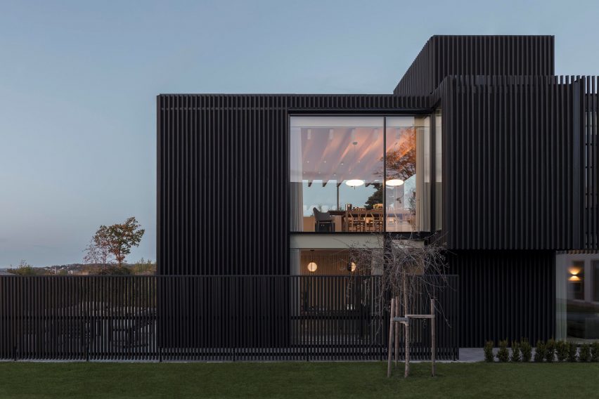 House with blackened wood facades in Sweden