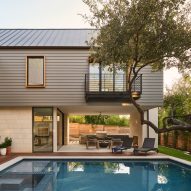 Clayton Korte clads Hartford Residence in Austin with limestone and fibre cement