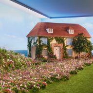 Villa Eugénie places two replica villas in flower meadow for Dior menswear show