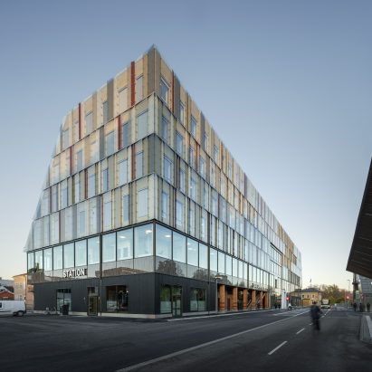 Växjö train station and town hall by Sweco Architects