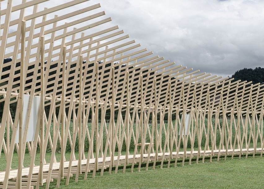 Fabien Roy's wooden installation