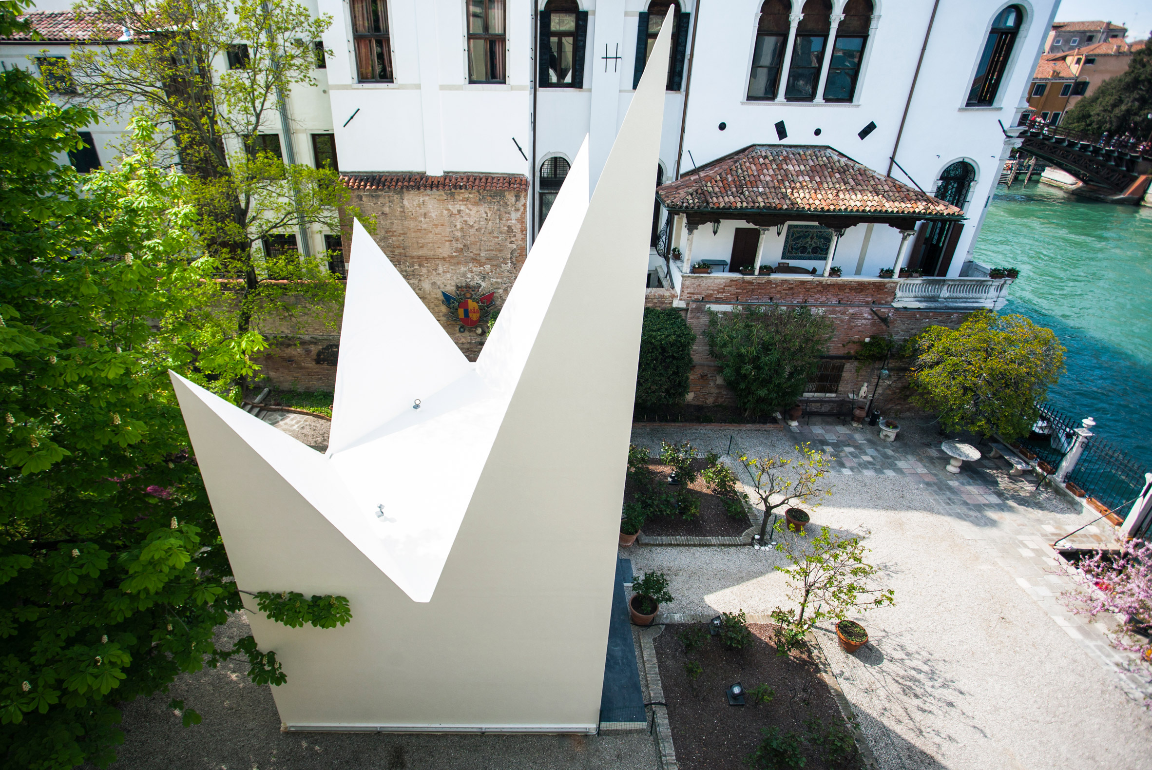 Roof view of the Hanji House pavilion by Stefano Boeri Architetti