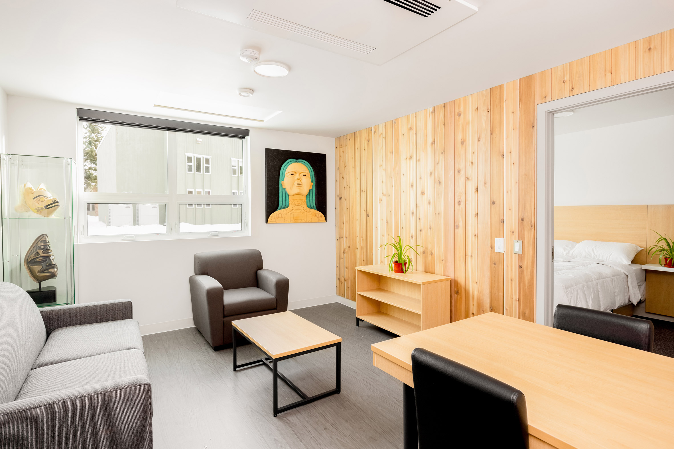 Suite with cedar walls