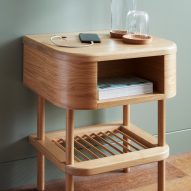 Bedside table in Inhabit Queen's Gardens by Holland Harvey Architects