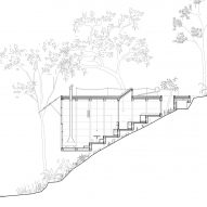 Section of Marramarra Shack by Leopold Banchini Architects
