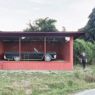 Bouroullec brothers create tile-clad Lincoln Pavilion for full-size replica car
