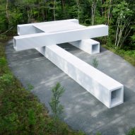 Nendo stacks concrete tunnels to create archive and guesthouse in Miyota