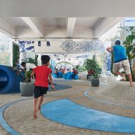 Children playing at One Green Mile by MVRDV and StudioPOD
