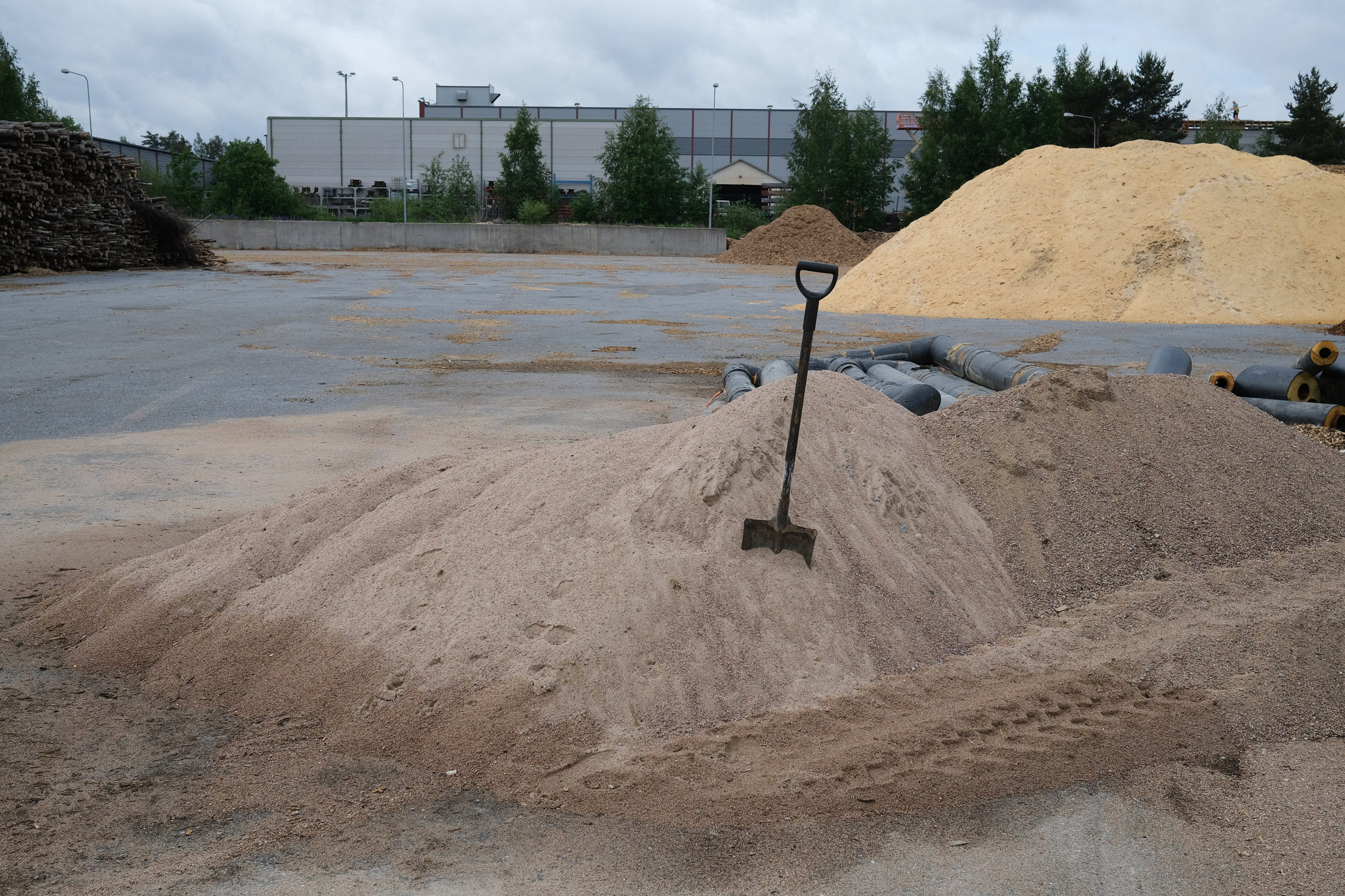 Excess sand from the building of the sand battery in Kankaanpää