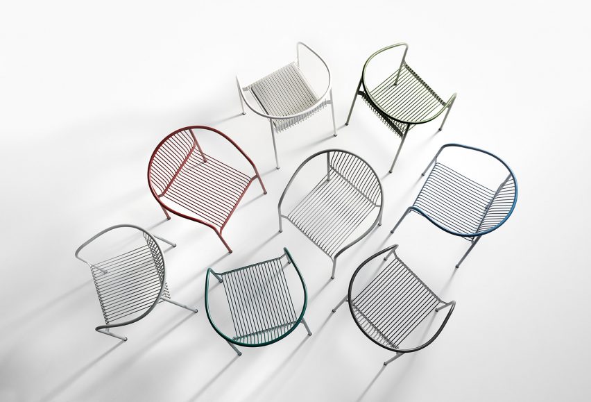 Velit chairs by Plank pictured from above