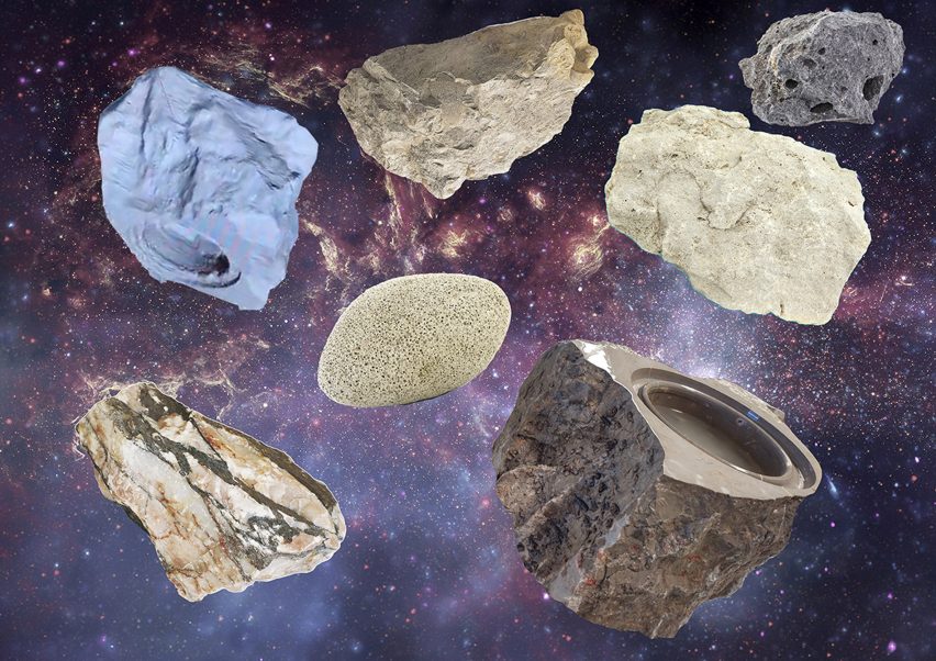 Images of rocks in space