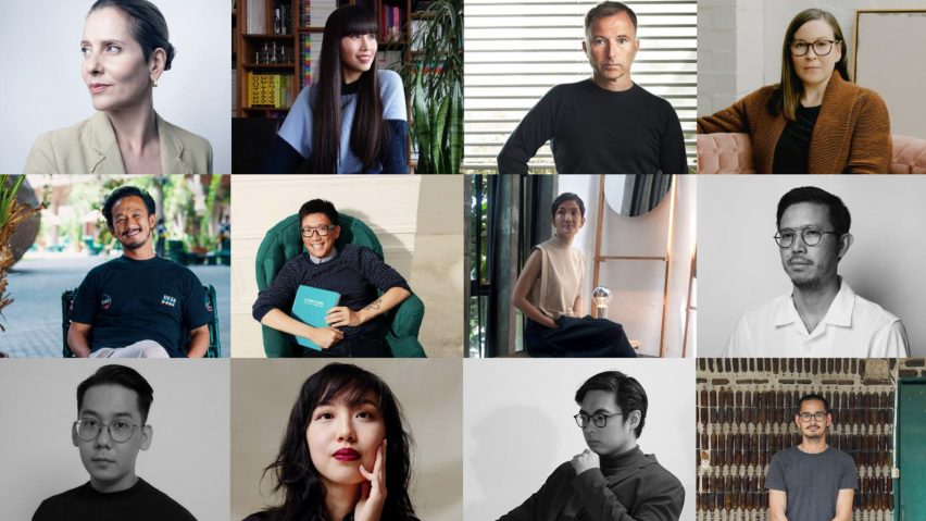 A photograph of the speakers at Singapore design week