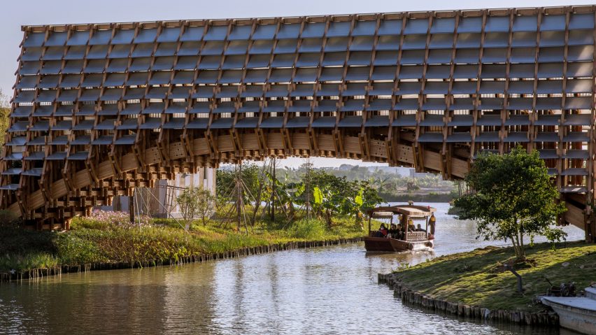 Timber Bridge in Gulou Waterfront by Luo Studio from Dezeen awards 2022 longlists