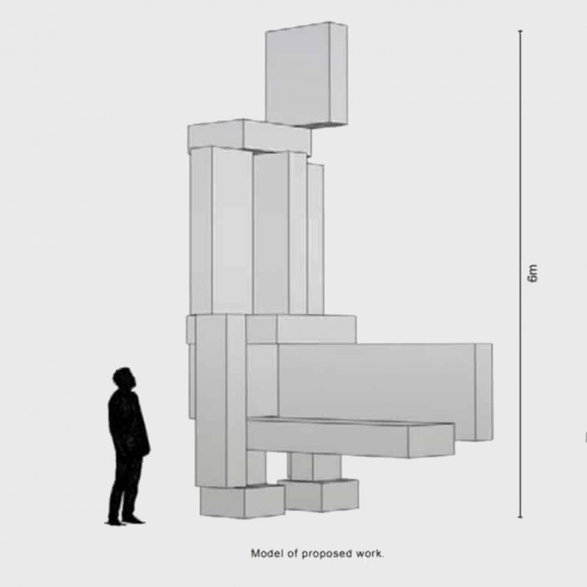 Antony Gormley "erect phallus" sculpture at Imperial College London