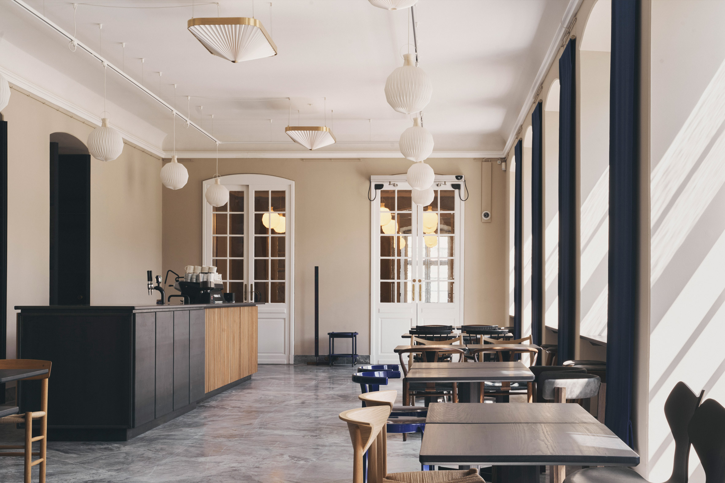 Cafe interior at Designmuseum Denmark