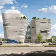 Rendering of the facade of the new building of the Milwaukee Public Museum