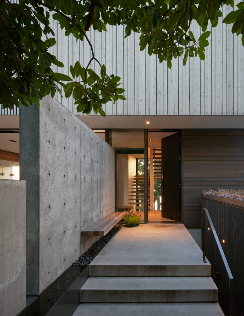 Concrete and cedar exterior of Fauntleroy Residence by Heliotrope