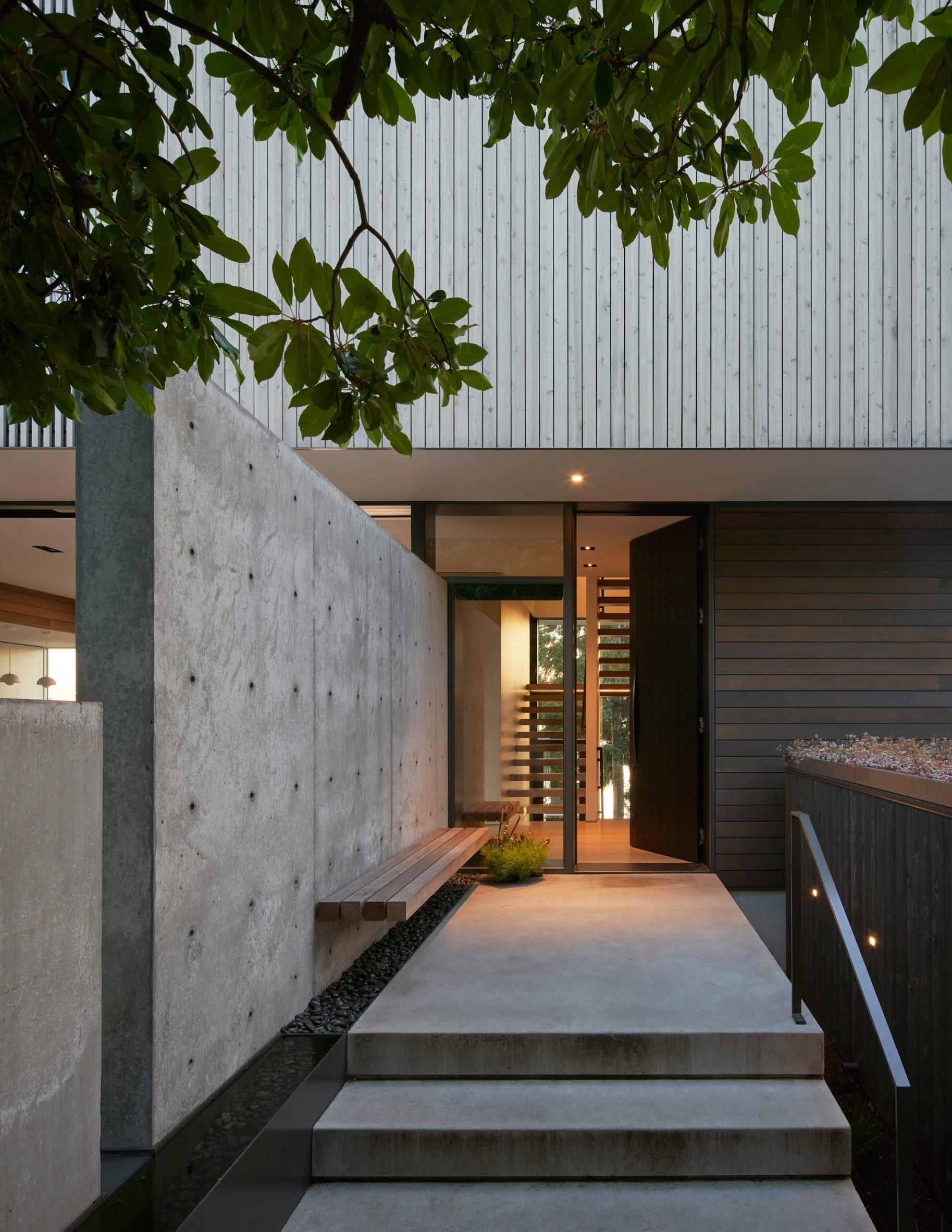 Concrete and cedar exterior of Fauntleroy Residence by Heliotrope