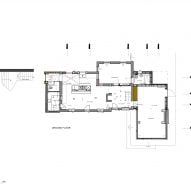 Ground floor plan of house extension by Invisible Studio