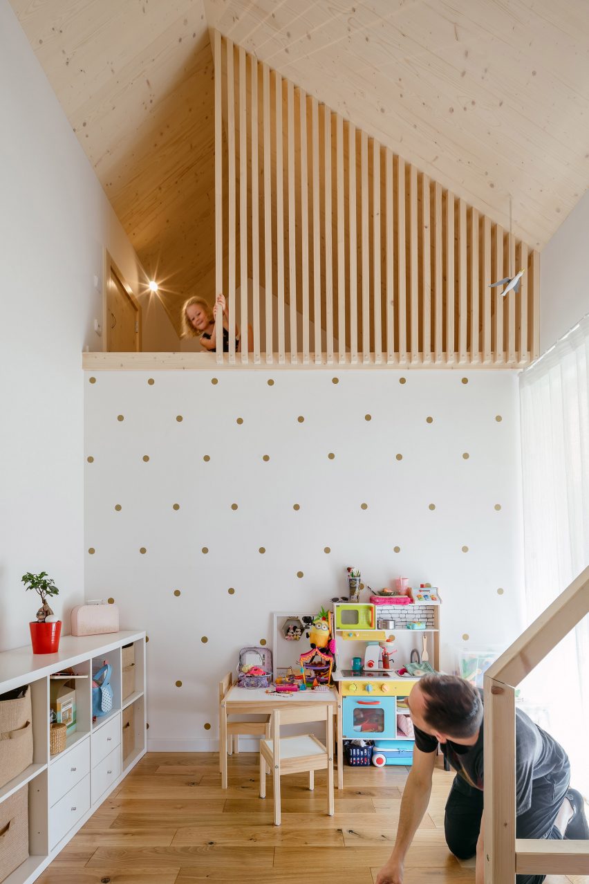 Children's bedroom with mezzanine