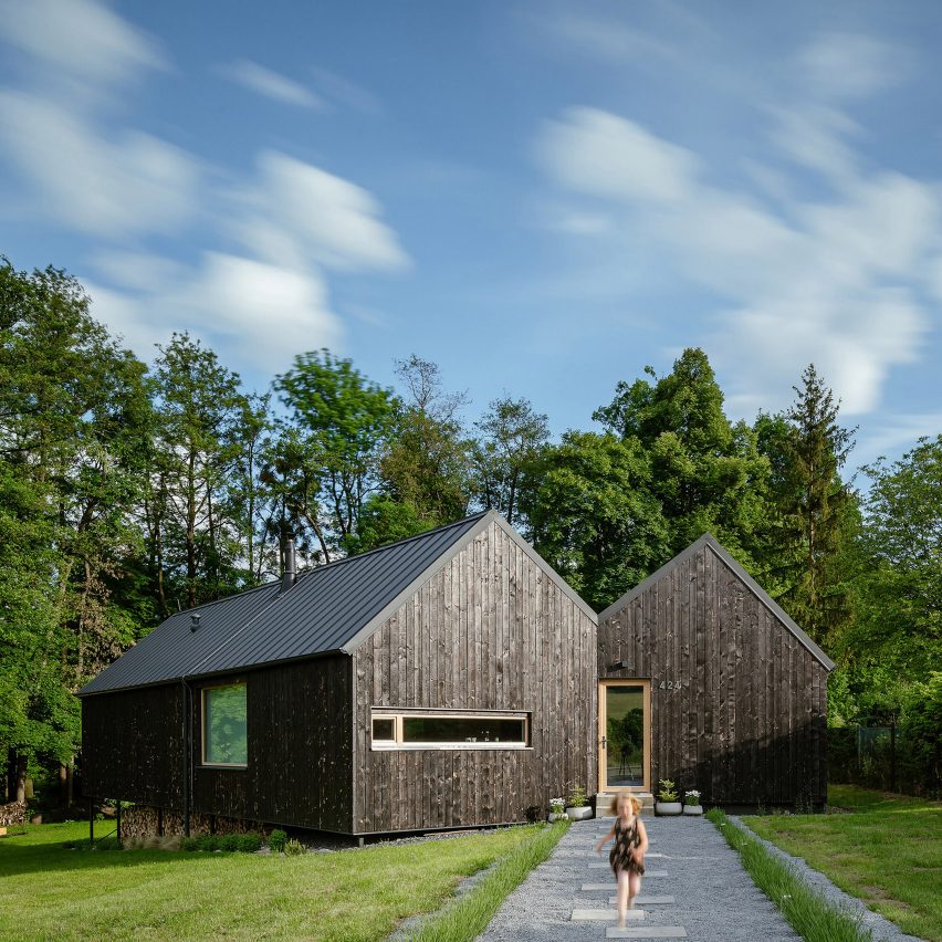 Timber-clad house in Czech Republic