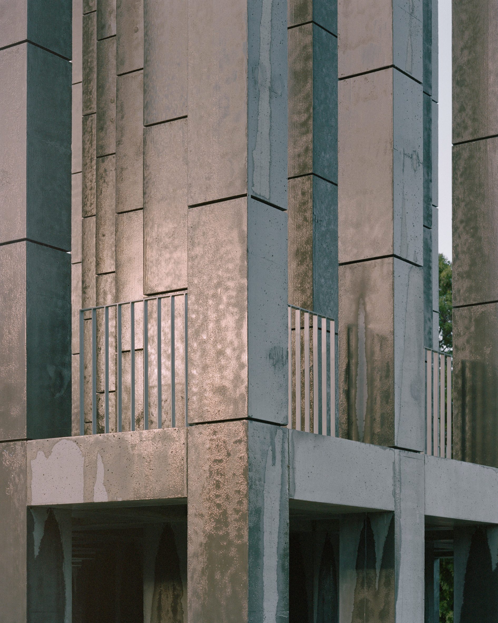 Concrete columns of Canberra artwork