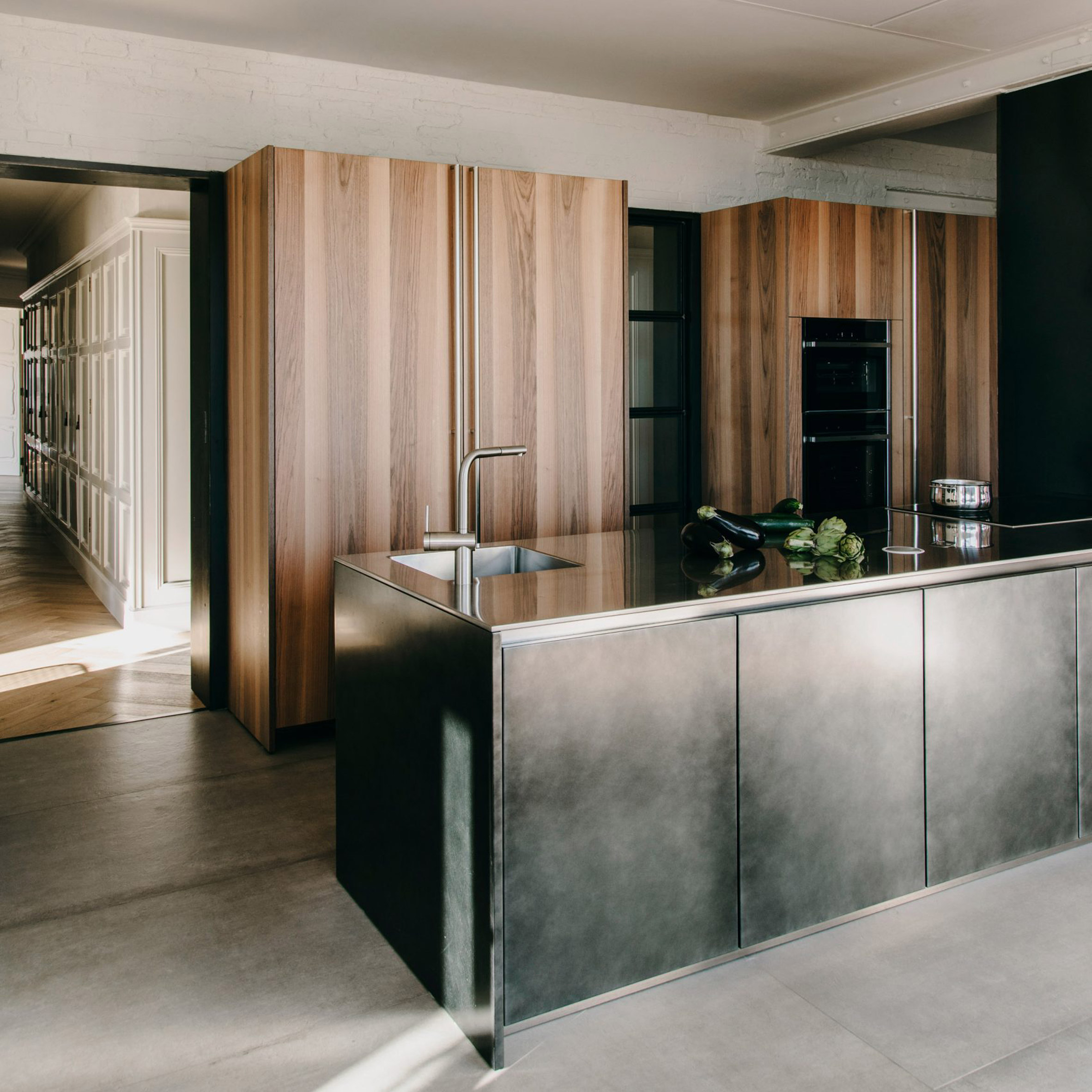 Ten steely kitchens that use metal as their primary material