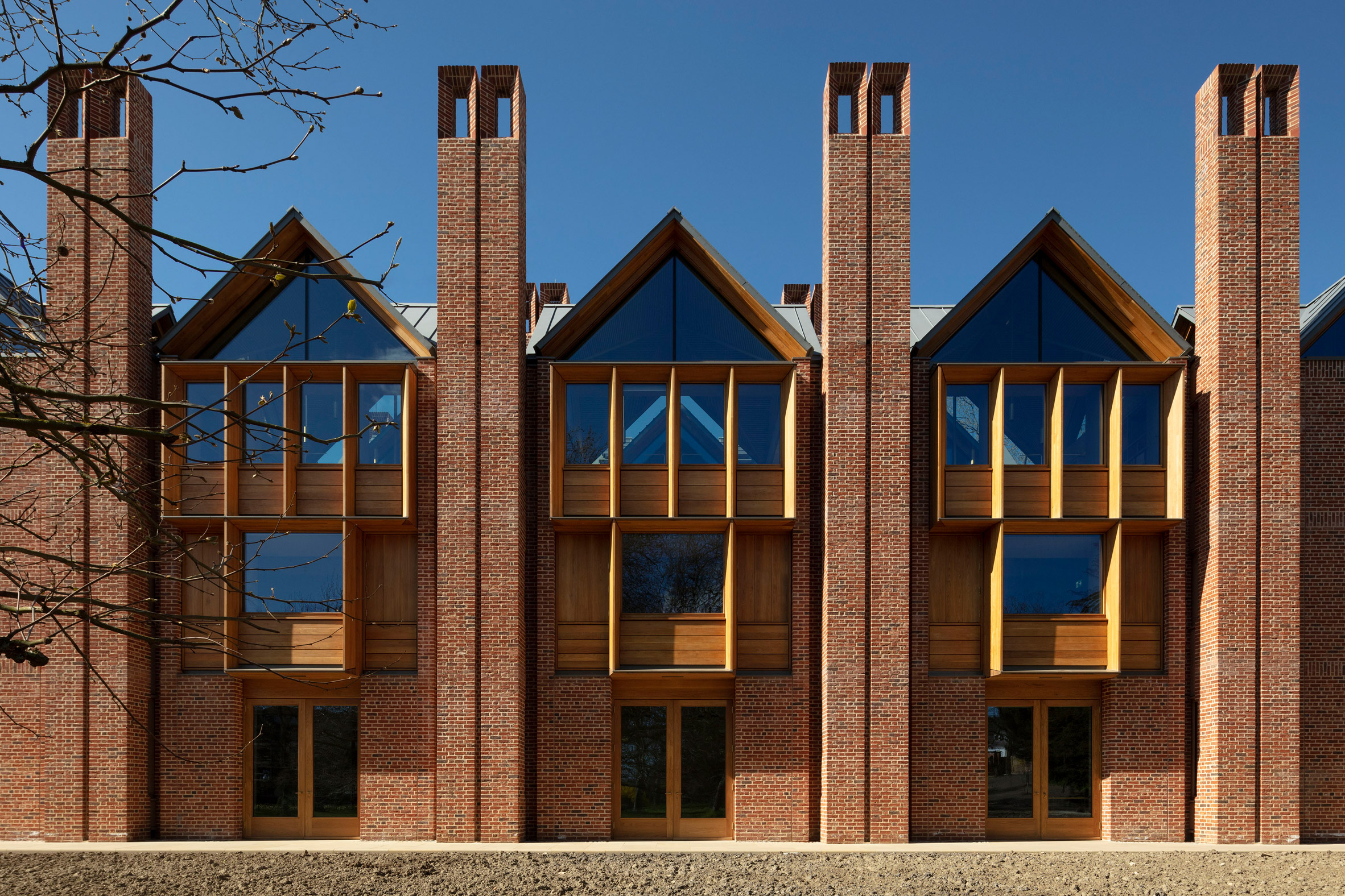 Facade of New Library, Magdalene College by Niall McLaughlin Architects
