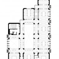Second floor plan of New Library, Magdalene College by Niall McLaughlin Architects