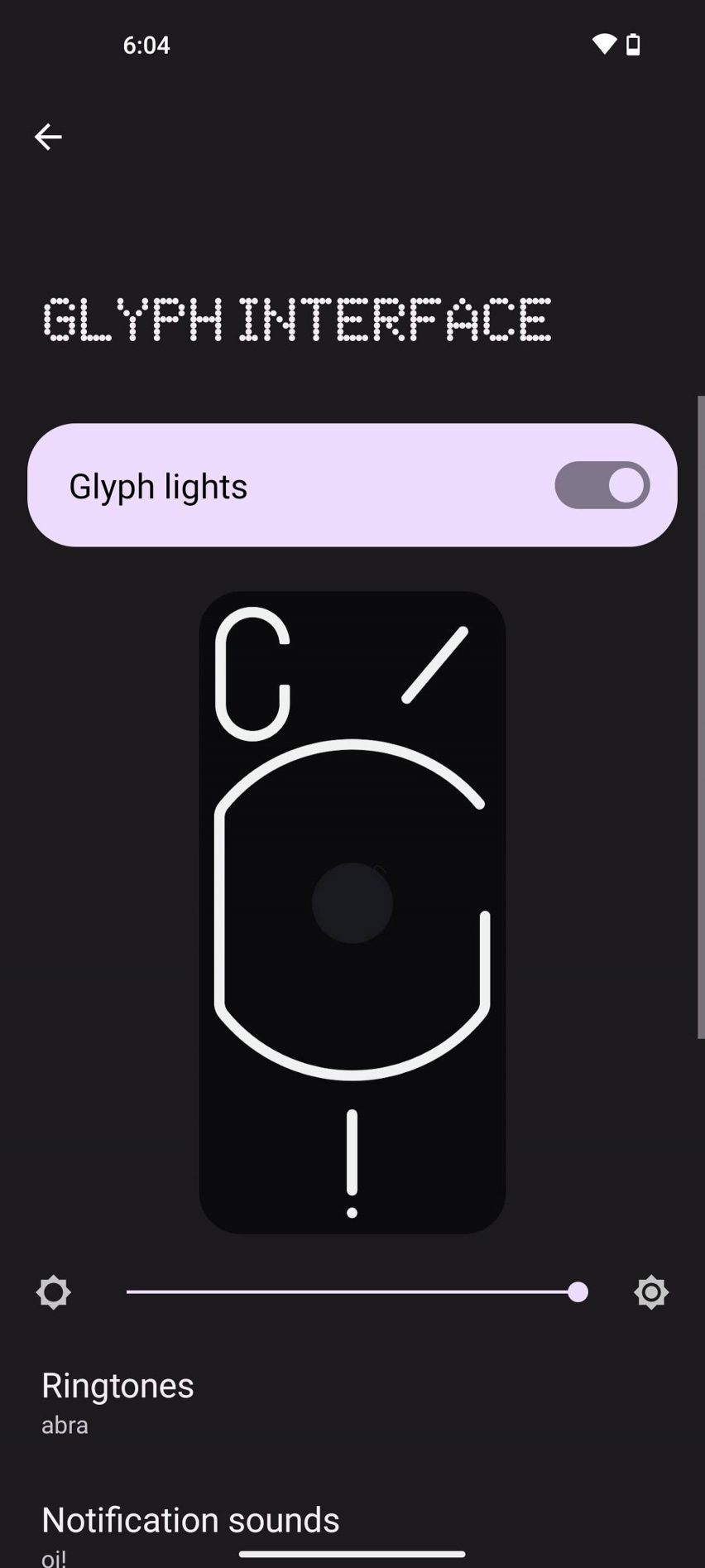 Glyph interface of Phone (1)