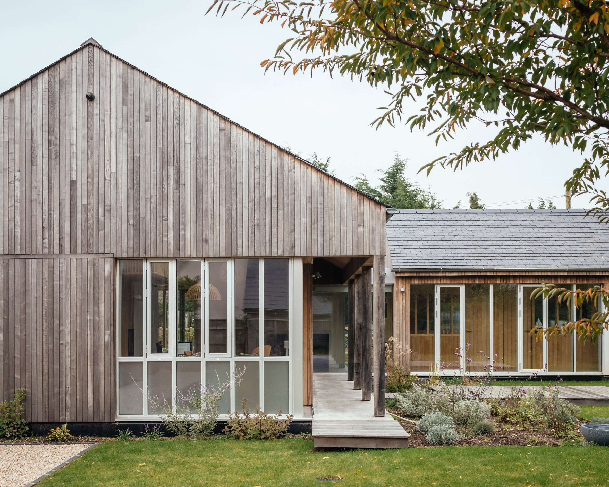 Timber batten-clad Clay Retreat in Hampshire by Pad Studio