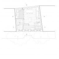 Ground floor plan of Hercules Street housing project by Parti