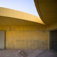 Yellow concrete of Raem House by Pezo von Ellrichshausen