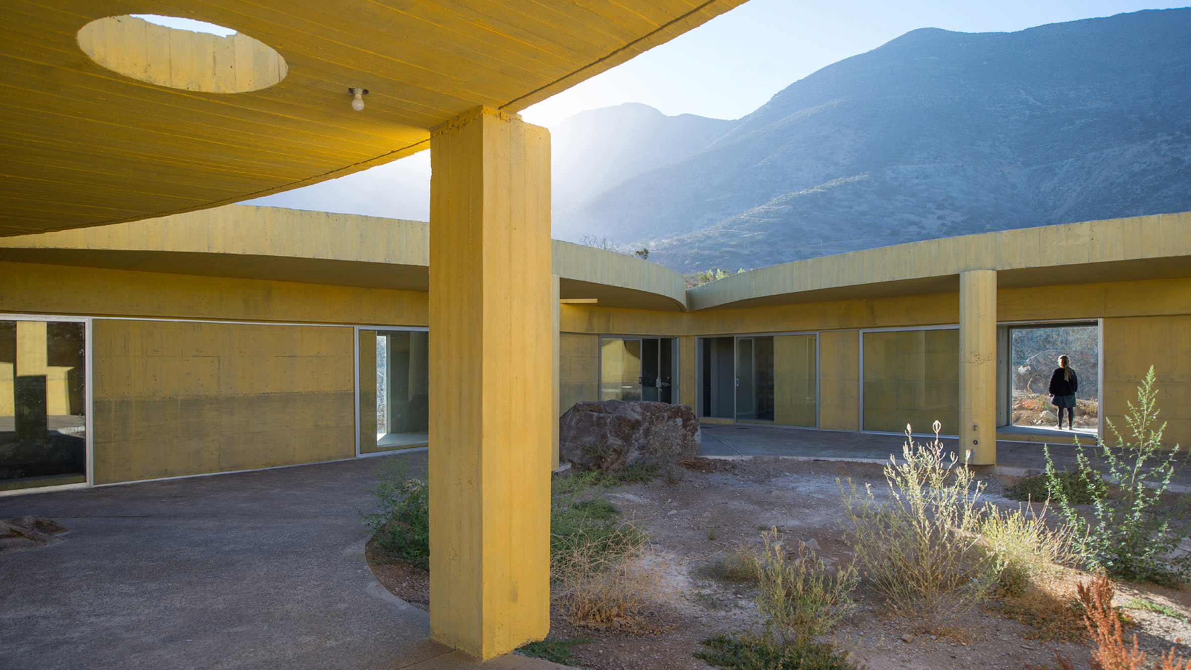Pezo von Ellrichshausen opts for yellow concrete at Raem House