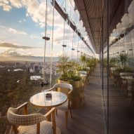 Sordo Madaleno Arquitectos creates courtyard restaurant at the top of a skyscraper