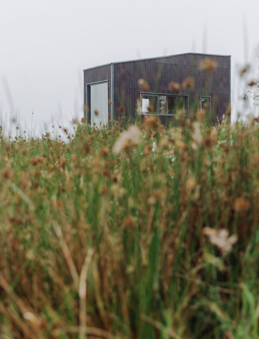 Exterior of Hemp-clad Tigín Tiny Home by Common Knowledge
