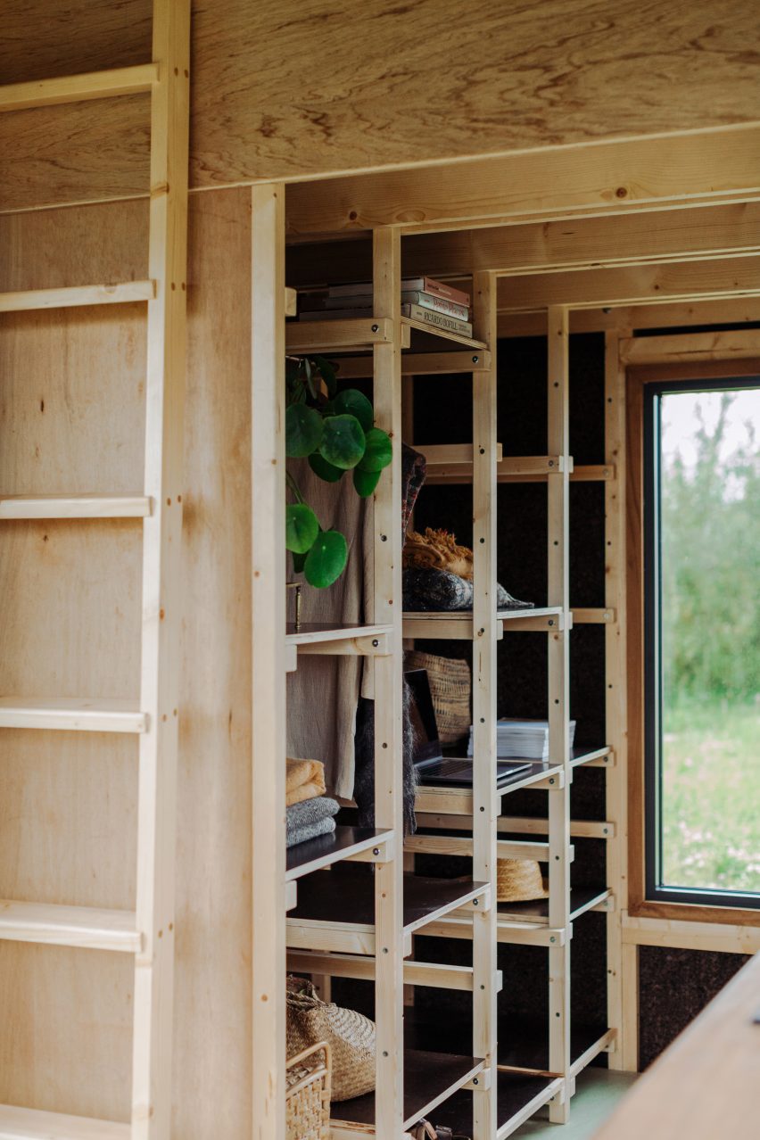 Shelving in Tigín Tiny Home by Common Knowledge