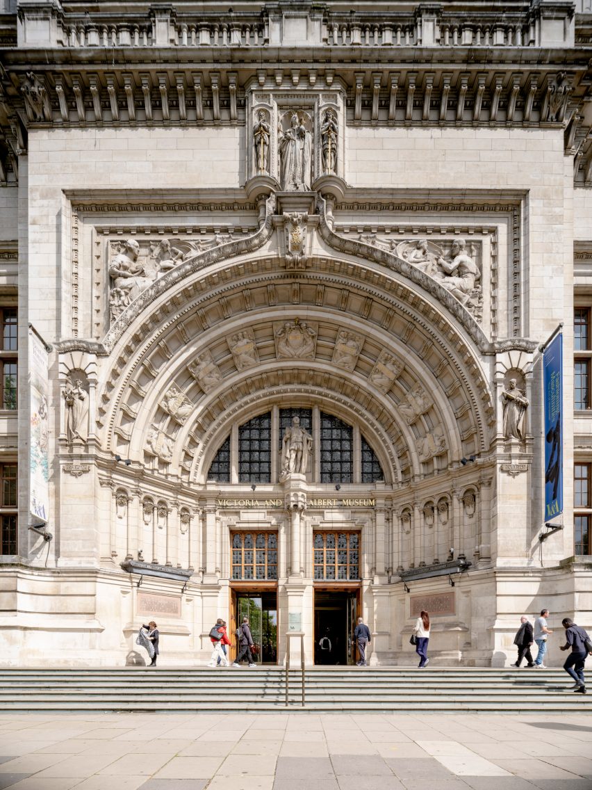 Front entrance of London's V&A Museum