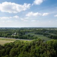 Aerial view of De Niewe Herdgang viewpoint in Tilburg