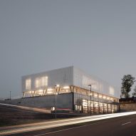 Wulf Architekten creates perforated metal fire station in Germany