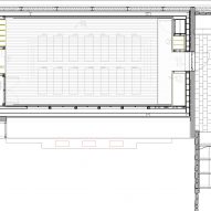 Floor plan of Invisible Studio's yoga studio at The Newt in Somerset