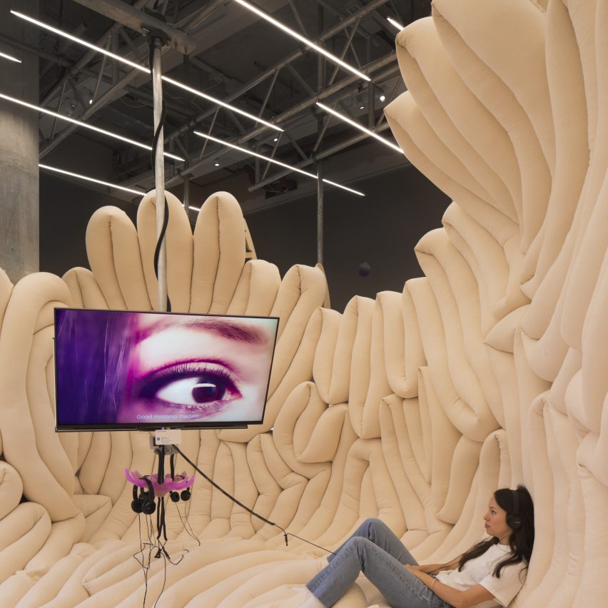 Architecture of the Exhibition Weird Sensation Feels Good: the World of ASMR by Ēter