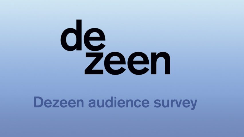 Graphic of Dezeen Audience Survey in blue