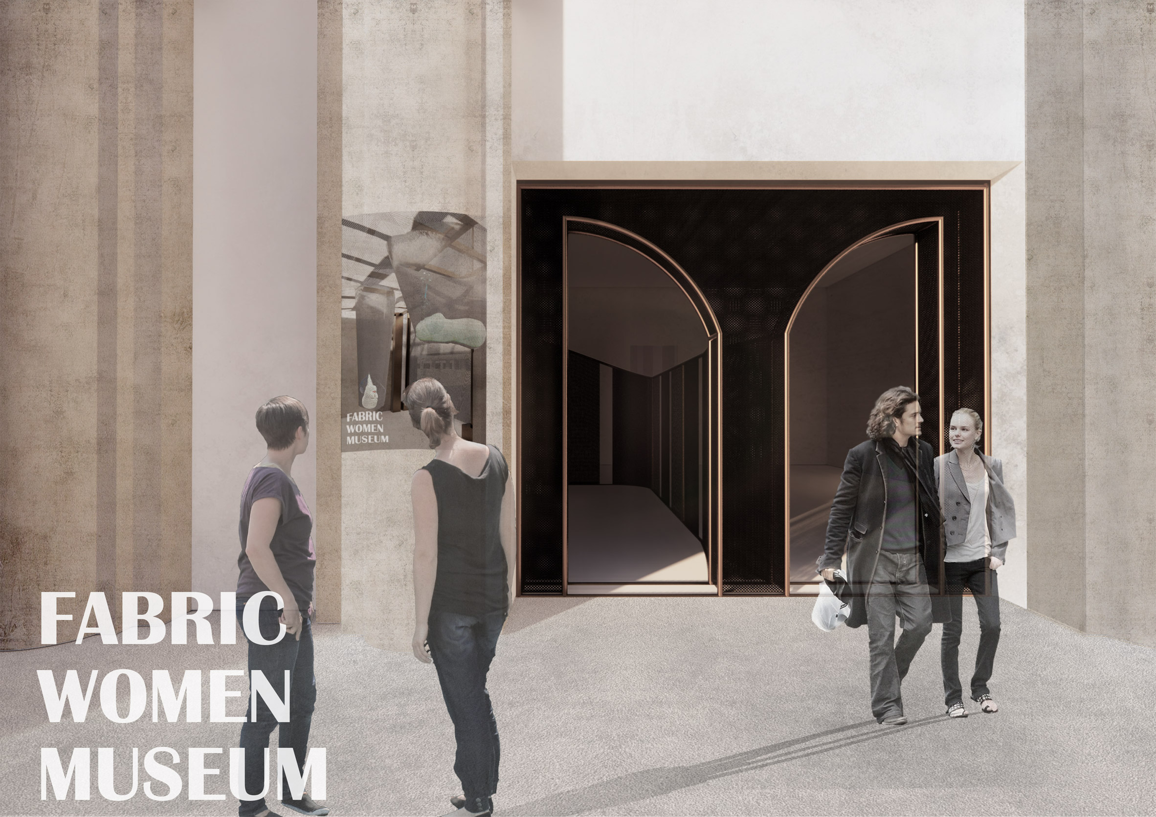 Visualisation showing entrance to gallery