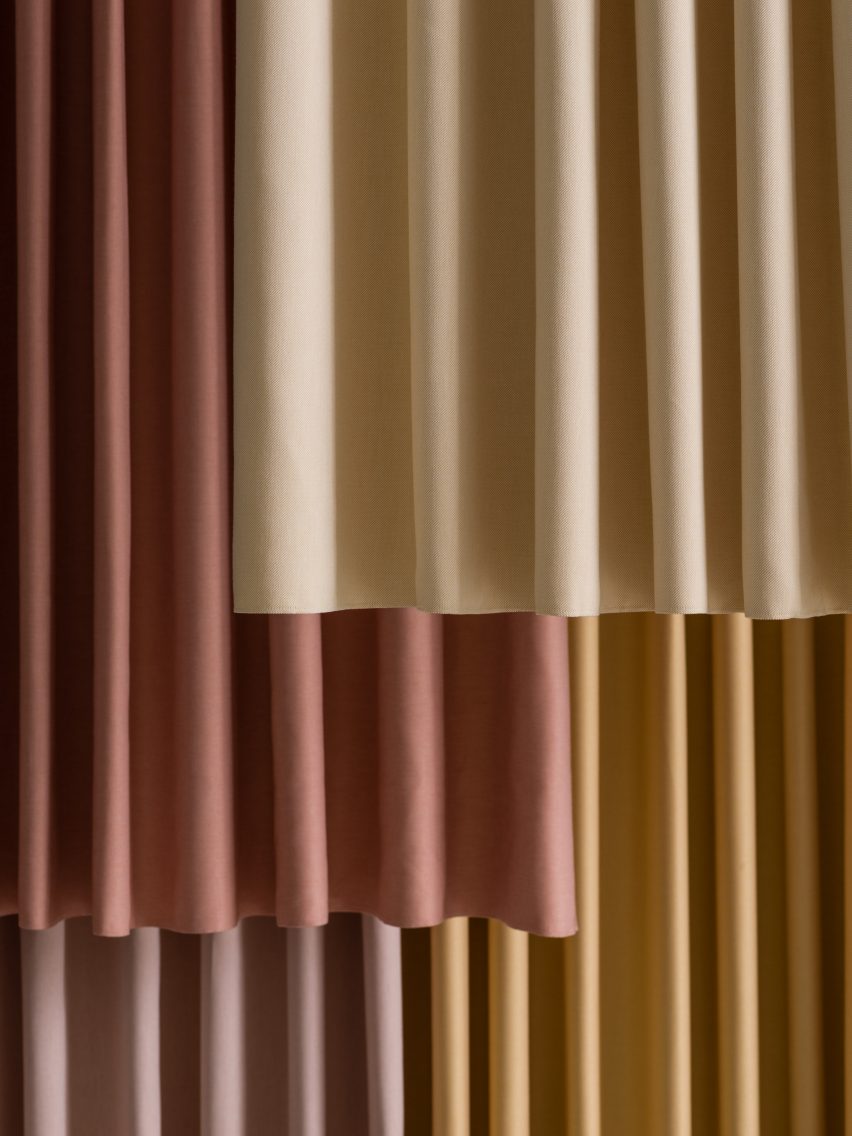 Warm-toned Billow hanging fabric by Almedahls
